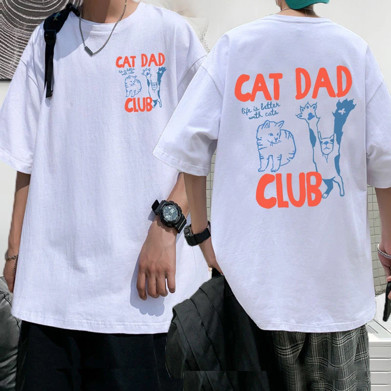 Cat Dad T Shirt Men Casual Cotton Short Sleeve Tshirt Funny Cat Lover Pet Parent T-shirts Casual Round Neck Loose Mans Clothes
Cat Dad T Shirt Men Casual Cotton Short Sleeve Tshirt Funny Cat Lover Pet Parent T-shirts Casual Round Neck Loose Mans Clothes