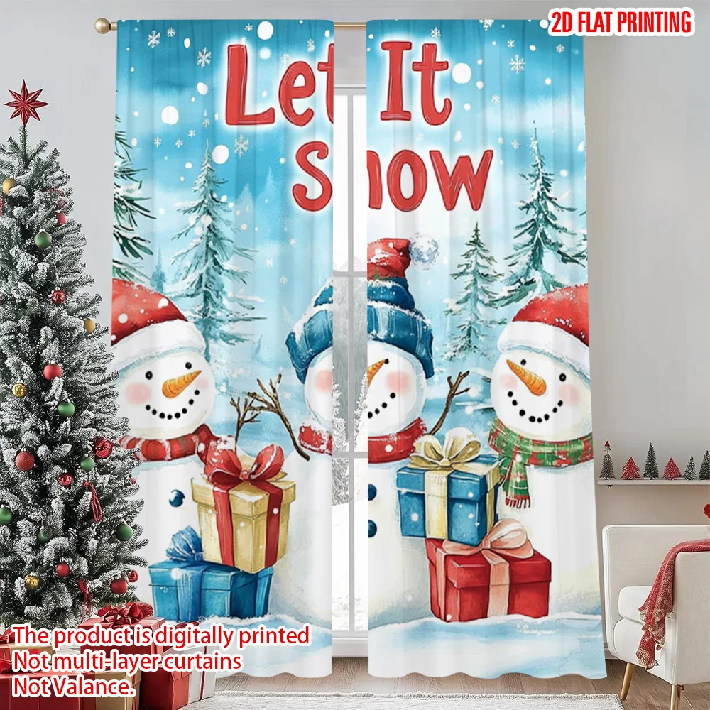 2pcs 2D flat printing Christmas Window Drapes Winter Snowman 00 Durable Polyester Without Electricity Spring Party & Holiday
2pcs 2D flat printing Christmas Window Drapes Winter Snowman 00 Durable Polyester Without Electricity Spring Party & Holiday