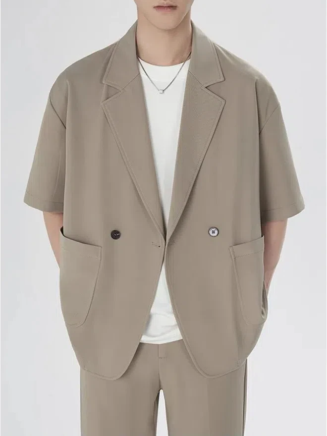 J-6075 High end casual suit summer 2024 new Korean version trendy business ice silk short sleeved suit jacket
J-6075 High end casual suit summer 2024 new Korean version trendy business ice silk short sleeved suit jacket