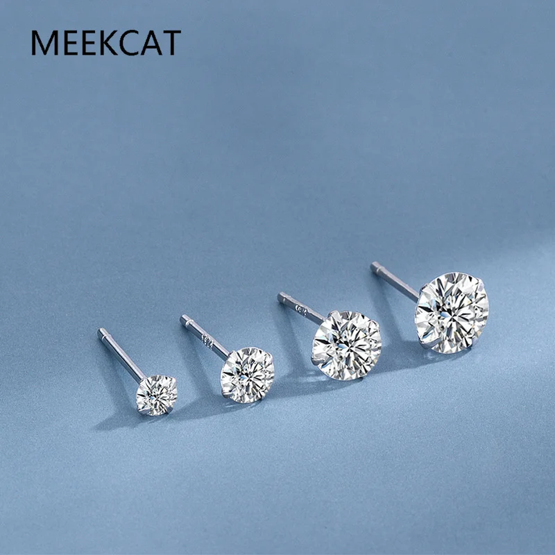 Real 925 Sterling Silver Round Zircon Stud Earring Pendiente For Women Classic Fine Jewelry Minimalist Ear Piercing Accessories
Real 925 Sterling Silver Round Zircon Stud Earring Pendiente For Women Classic Fine Jewelry Minimalist Ear Piercing Accessories