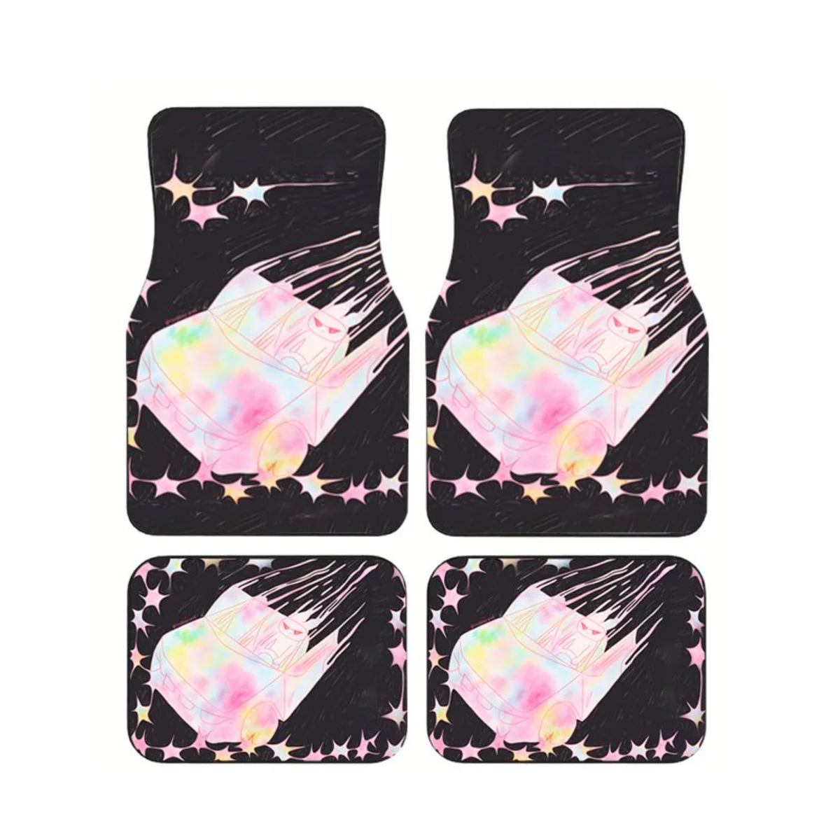 4Pcs Tie Dye Cartoon Race Car Star Print Car Floor Mats Non Slip Waterproof Universal Auto Foot Pads Car Interior Decor Mats
4Pcs Tie Dye Cartoon Race Car Star Print Car Floor Mats Non Slip Waterproof Universal Auto Foot Pads Car Interior Decor Mats