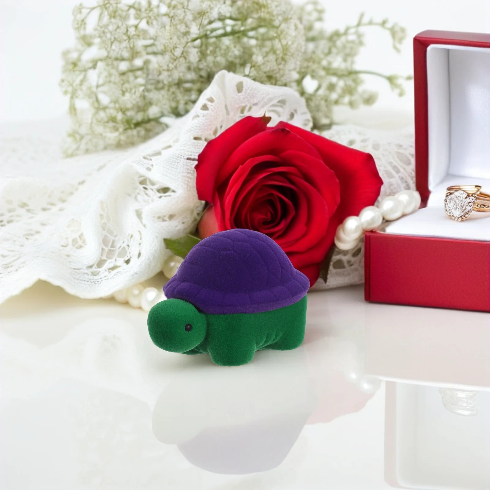 Turtle Shaped Jewelry Box Cute Cartoon Ring Holder Small Earring Organizer Travel Jewelry Organizer Compact Storage
Turtle Shaped Jewelry Box Cute Cartoon Ring Holder Small Earring Organizer Travel Jewelry Organizer Compact Storage