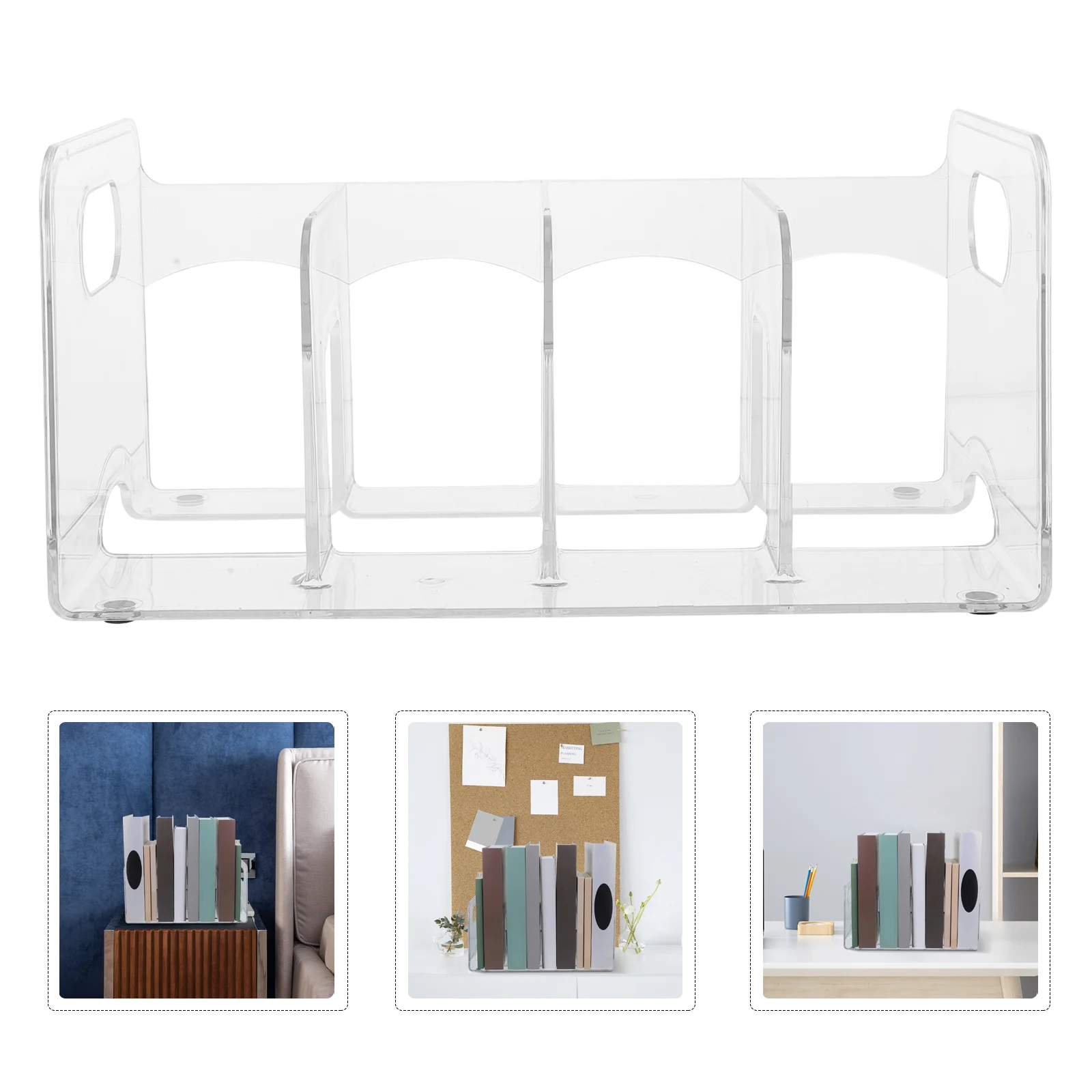 Transparent Bookends Delicate Stopper for Shelves Desktop Storage Box Organizer Office
Transparent Bookends Delicate Stopper for Shelves Desktop Storage Box Organizer Office