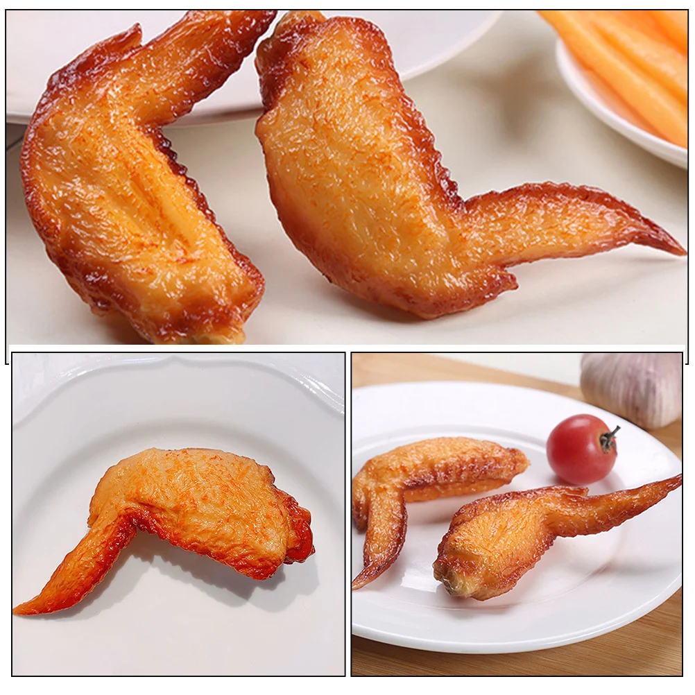 4Pcs Roasted Chicken Wing Ornament Bright Realistic Artificial Chicken Wing for Restaurant Showcase Advertising Photography
4Pcs Roasted Chicken Wing Ornament Bright Realistic Artificial Chicken Wing for Restaurant Showcase Advertising Photography