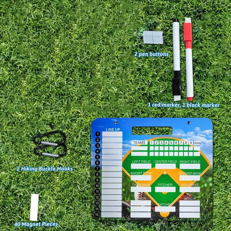 Magnetic Baseball Lineup Board Double-Sided Baseball Game Coaching Clipboard with 30 Lineup Cards Reusable Softball Lineup Board
Magnetic Baseball Lineup Board Double-Sided Baseball Game Coaching Clipboard with 30 Lineup Cards Reusable Softball Lineup Board