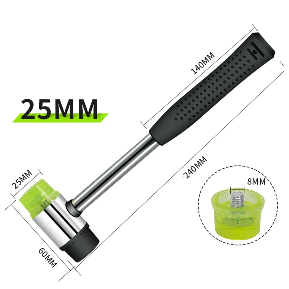 35M 40MM Rubber Hammer Woodworking Hammer Installation Hammer Black Green Iron PVC Sliver Steel Assembly And Fixing.
35M 40MM Rubber Hammer Woodworking Hammer Installation Hammer Black Green Iron PVC Sliver Steel Assembly And Fixing.