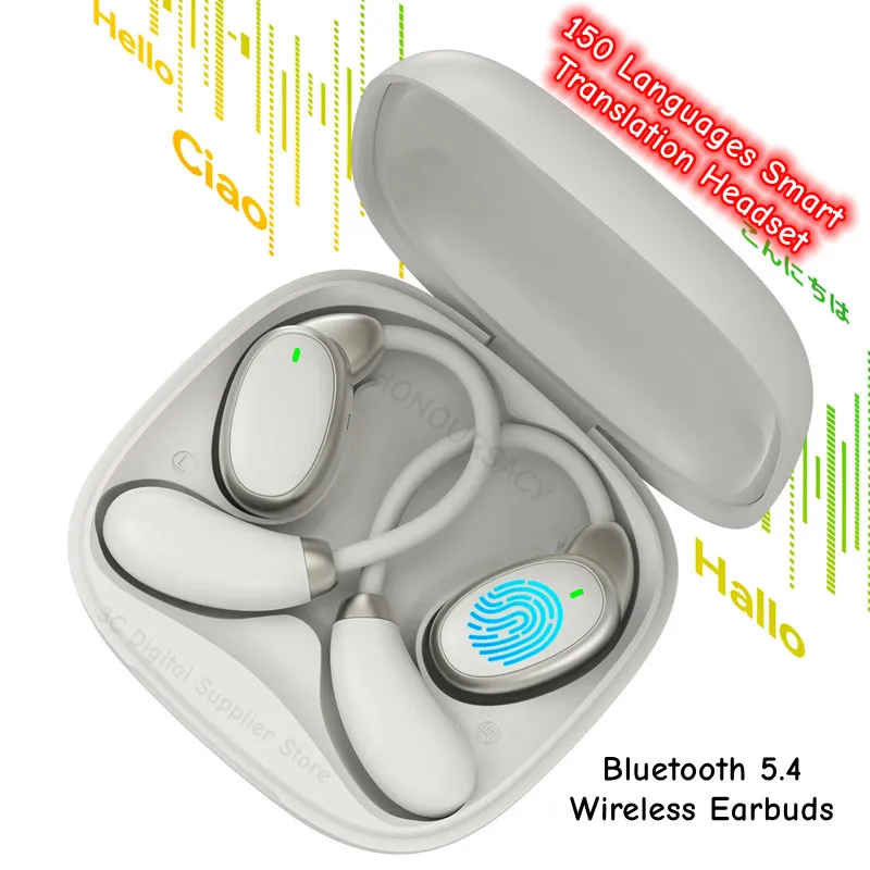 150 Languages Smart Translation Headset Bluetooth 5.4 Headset Auto Voice Translate Earphone Real-time Instant Wireless Earbuds
150 Languages Smart Translation Headset Bluetooth 5.4 Headset Auto Voice Translate Earphone Real-time Instant Wireless Earbuds
