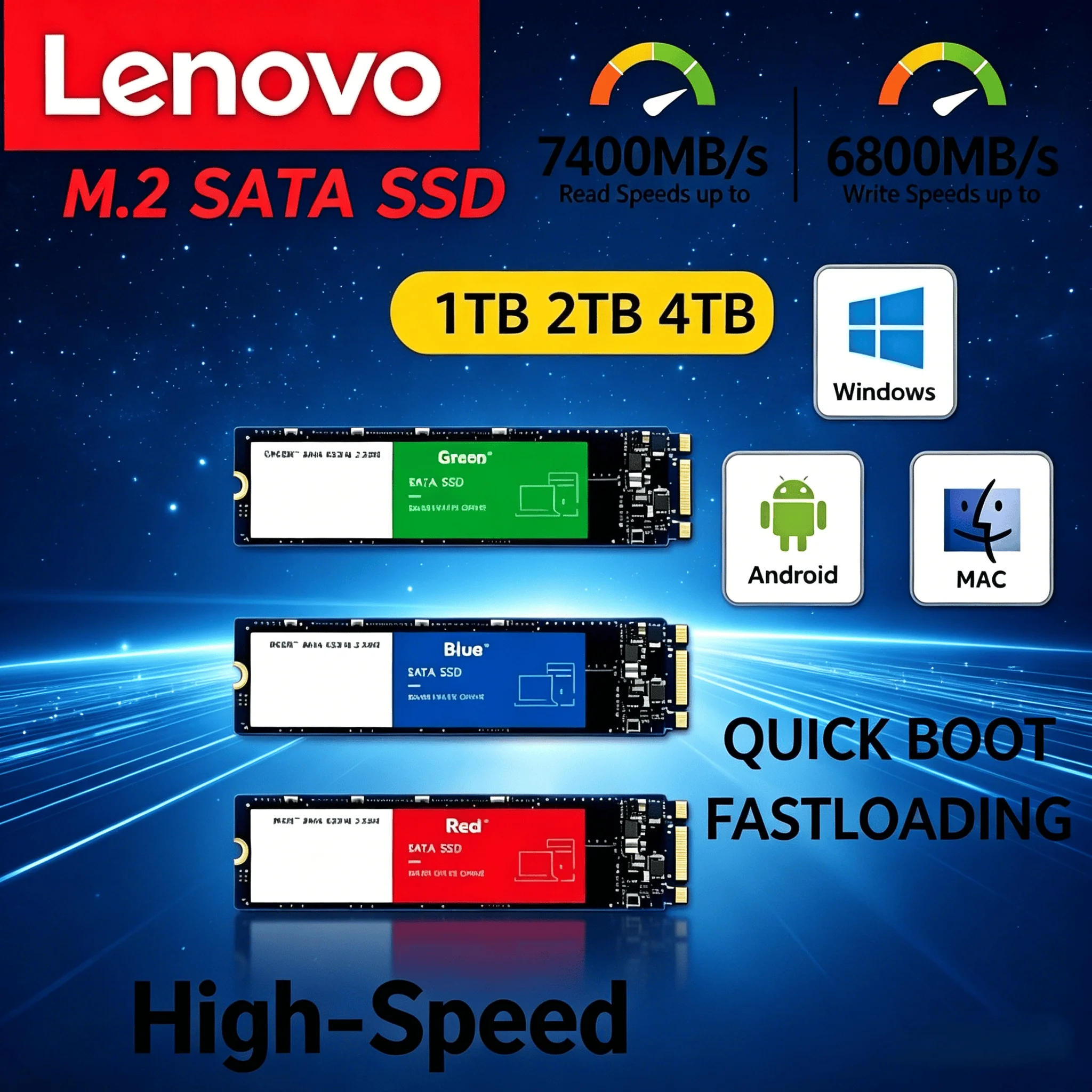 Lenovo SATA M.2 2280 SSD Internal Solid State Drive Hard Disk HDD Upgrade 1TB 2TB for Laptop Desktop PC Computer
Lenovo SATA M.2 2280 SSD Internal Solid State Drive Hard Disk HDD Upgrade 1TB 2TB for Laptop Desktop PC Computer