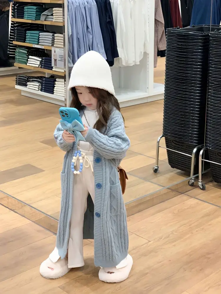 Winter Autumn Girls Warm Sweet Solid Color Cardigan Coat Long Jacket Sweater Soft Korean Thicken Childrens Toddler Clothing Tops
Winter Autumn Girls Warm Sweet Solid Color Cardigan Coat Long Jacket Sweater Soft Korean Thicken Childrens Toddler Clothing Tops