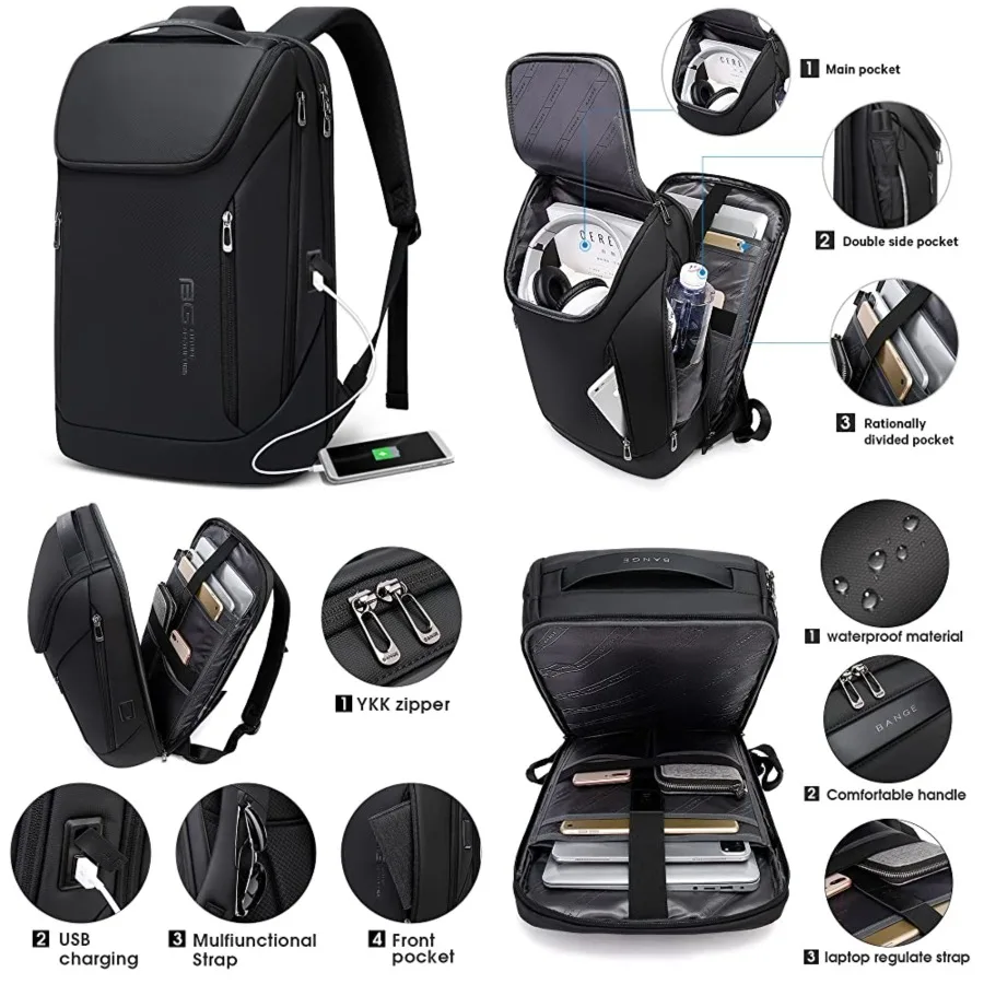 Business Smart Backpack Waterproof fit 15.6 Inch Laptop Backpack with USB Charging Port, Travel Durable Backpack
Business Smart Backpack Waterproof fit 15.6 Inch Laptop Backpack with USB Charging Port, Travel Durable Backpack