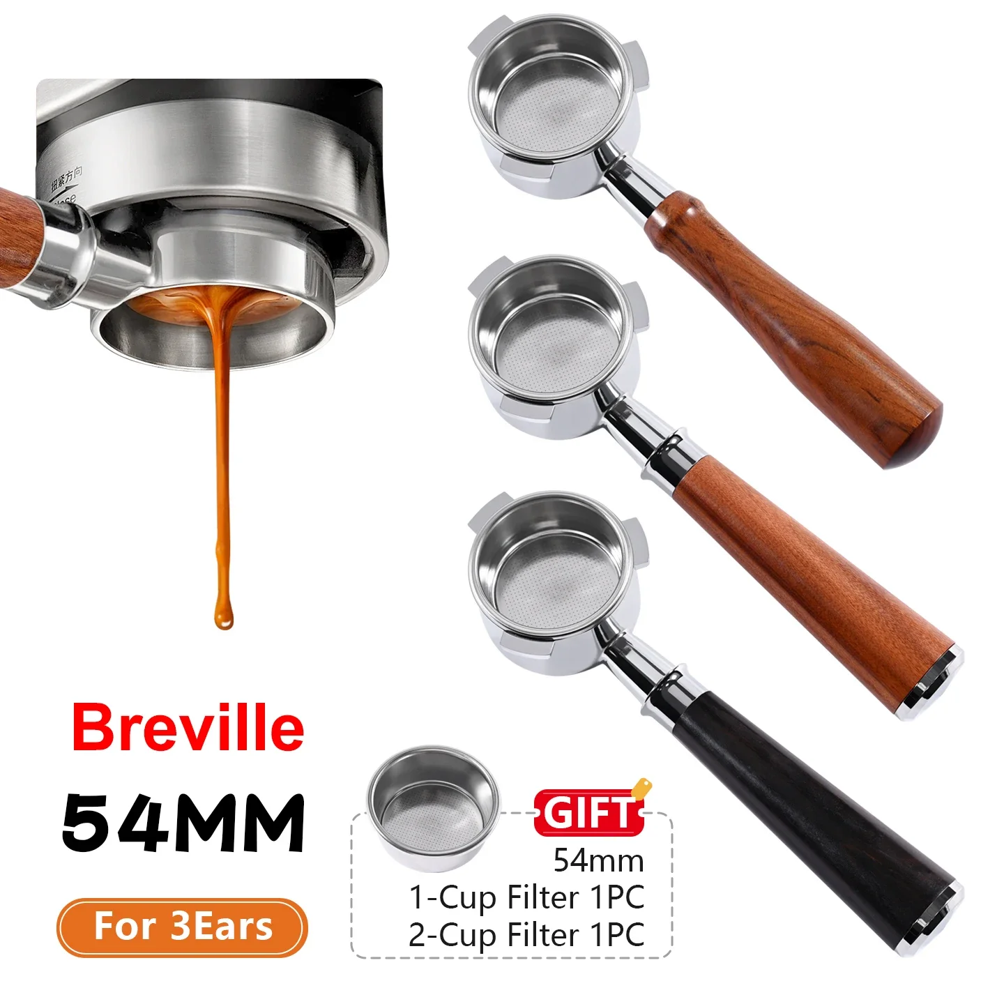 54mm Coffee Bottomless Portafilter Naked For Breville Sage 870 878 879 Filter Basket Espresso Machine Accessories Barista Tools
54mm Coffee Bottomless Portafilter Naked For Breville Sage 870 878 879 Filter Basket Espresso Machine Accessories Barista Tools
