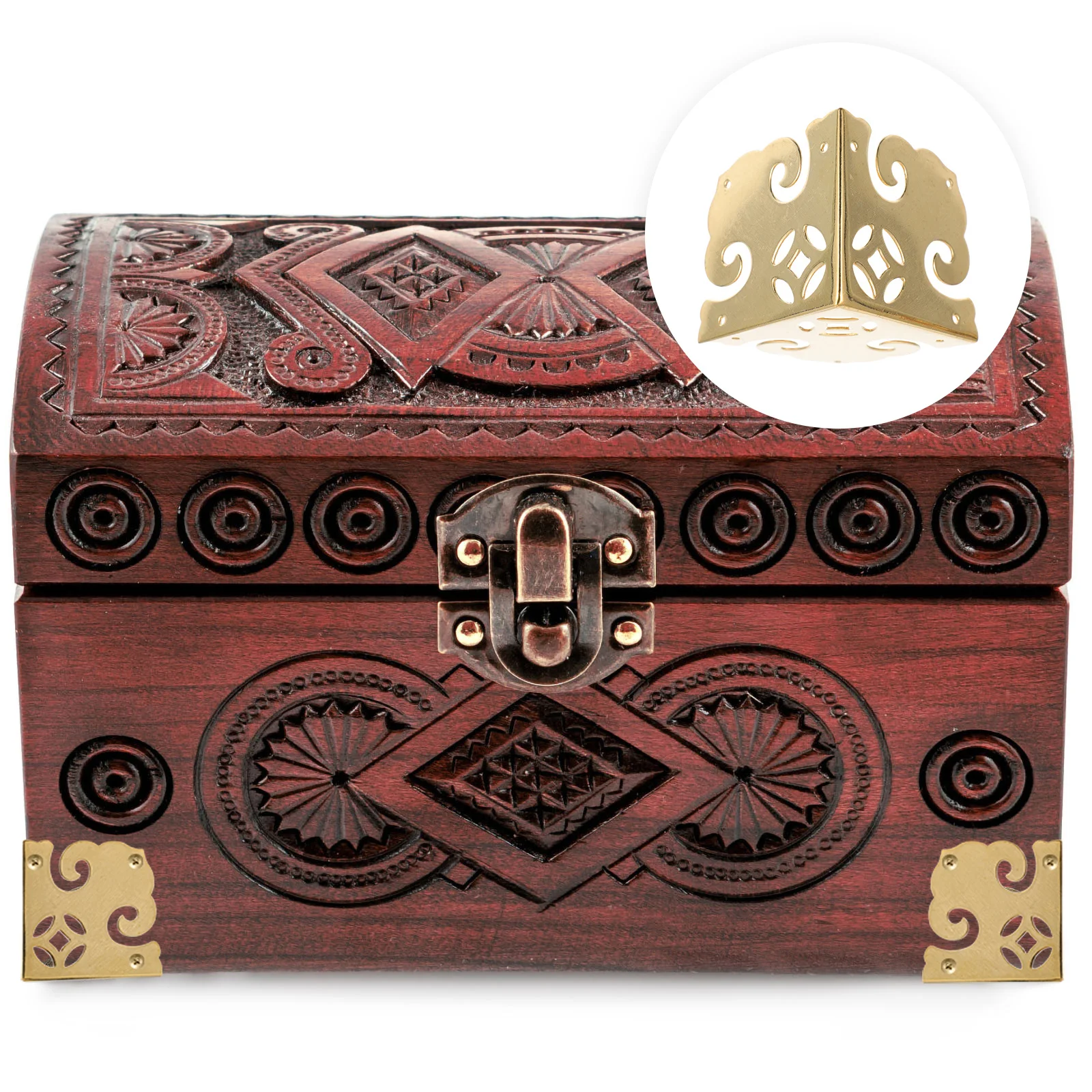 2 set Copper Wood Box Corner Protector Retro Vintage Case Corner Cover For Jewelry Gift Storage Wine Box Hardware Fittings
2 set Copper Wood Box Corner Protector Retro Vintage Case Corner Cover For Jewelry Gift Storage Wine Box Hardware Fittings