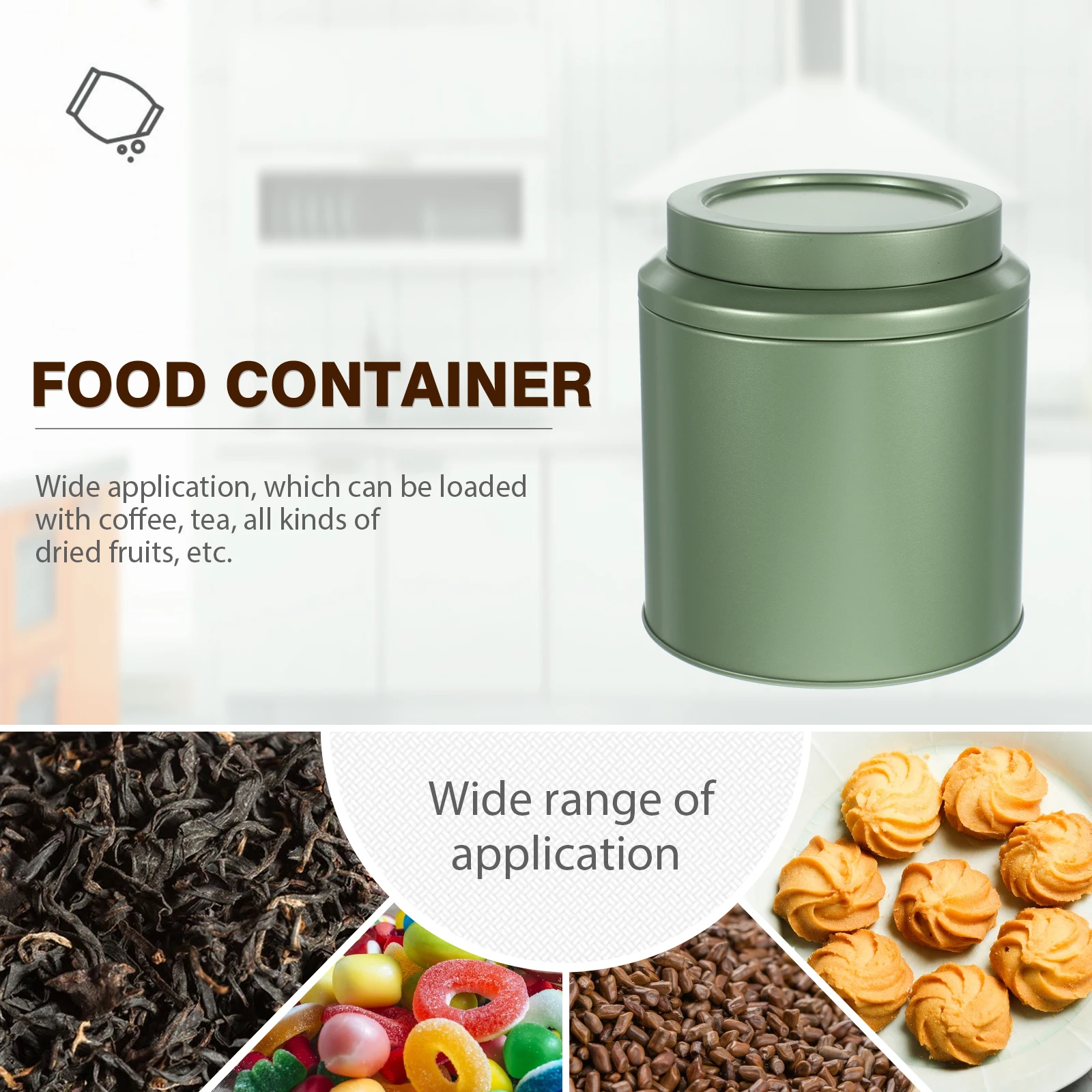 Premium Tinplate Tea Canister Airtight Food Storage Container For Tea Bags Coffee Beans Household Kitchen Organizer 
Premium Tinplate Tea Canister Airtight Food Storage Container For Tea Bags Coffee Beans Household Kitchen Organizer