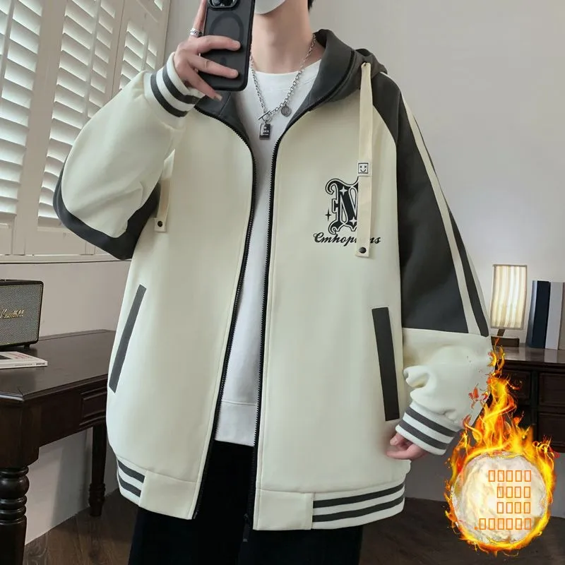 Thiened Fce Jaet for Teenage Boys Autumn Winter New Sle High And Middle School Students Loose Fit Hooded Open Cardig...
Thiened Fce Jaet for Teenage Boys Autumn Winter New Sle High And Middle School Students Loose Fit Hooded Open Cardig...