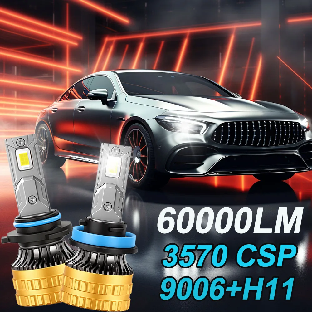 9006 HB4 H11 LED CANBUS Bulb Super Bright 60000LM 1:1 Halogen Size LED Headlights Auto Diode Lamp 6000K 12V Turbo Headlamps
9006 HB4 H11 LED CANBUS Bulb Super Bright 60000LM 1:1 Halogen Size LED Headlights Auto Diode Lamp 6000K 12V Turbo Headlamps