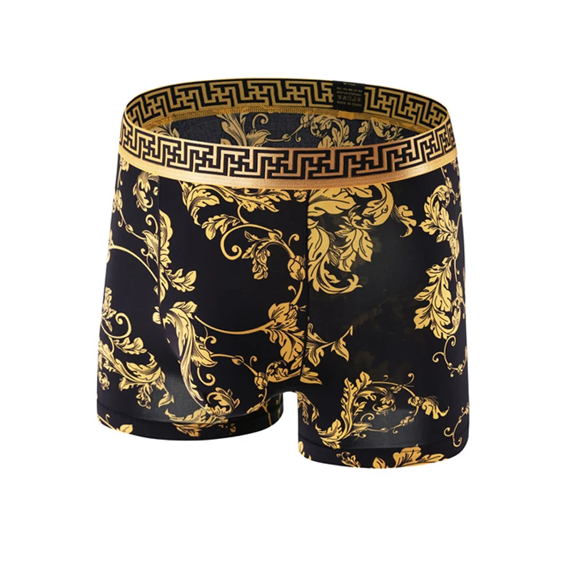 Men Boxers Underwear Plus Size Nylon Boxer Sexy Thin Trend Youth Leaf Printed Shorts Underpants Homewear
Men Boxers Underwear Plus Size Nylon Boxer Sexy Thin Trend Youth Leaf Printed Shorts Underpants Homewear