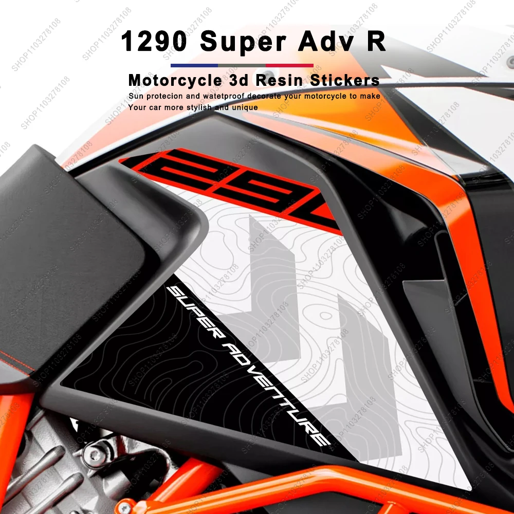 For 1290 Super Adventure R 2020 2021 2022 3D Epoxy Resin Sticker Kit Waterproof Motorcycle fuel tank pad Protective decals
For 1290 Super Adventure R 2020 2021 2022 3D Epoxy Resin Sticker Kit Waterproof Motorcycle fuel tank pad Protective decals