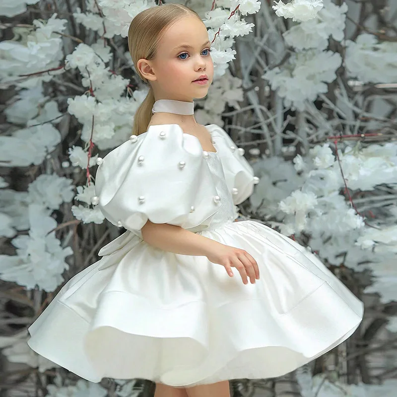 Big Puff Sleeve Satin Girls Party Dresses Beading Dress For Kids Birthday Party Formal Wedding Clothes Piano Performance Dress
Big Puff Sleeve Satin Girls Party Dresses Beading Dress For Kids Birthday Party Formal Wedding Clothes Piano Performance Dress