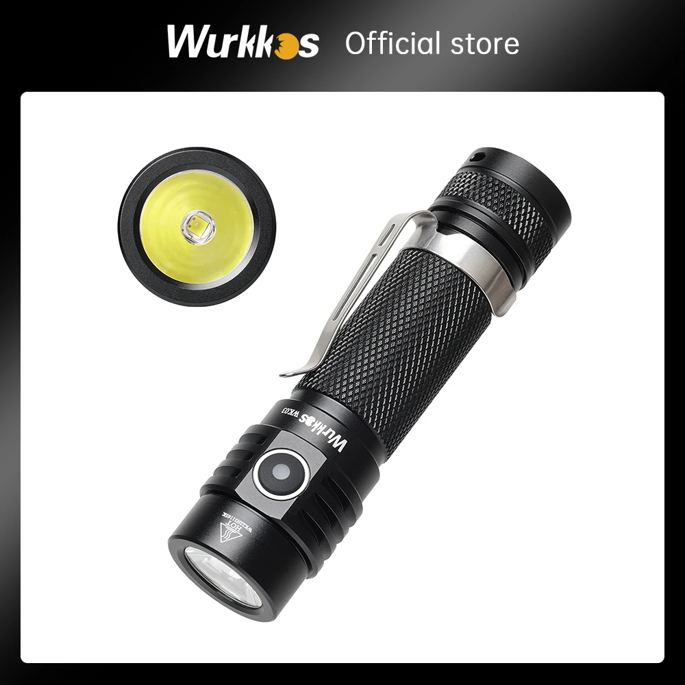 Wurkkos WK03 LED Flashlight 18650 Torch 1800LM ATR Luminus SST40 Rechargeable USB C Light IP68 Waterproof for Hiking Camping
Wurkkos WK03 LED Flashlight 18650 Torch 1800LM ATR Luminus SST40 Rechargeable USB C Light IP68 Waterproof for Hiking Camping