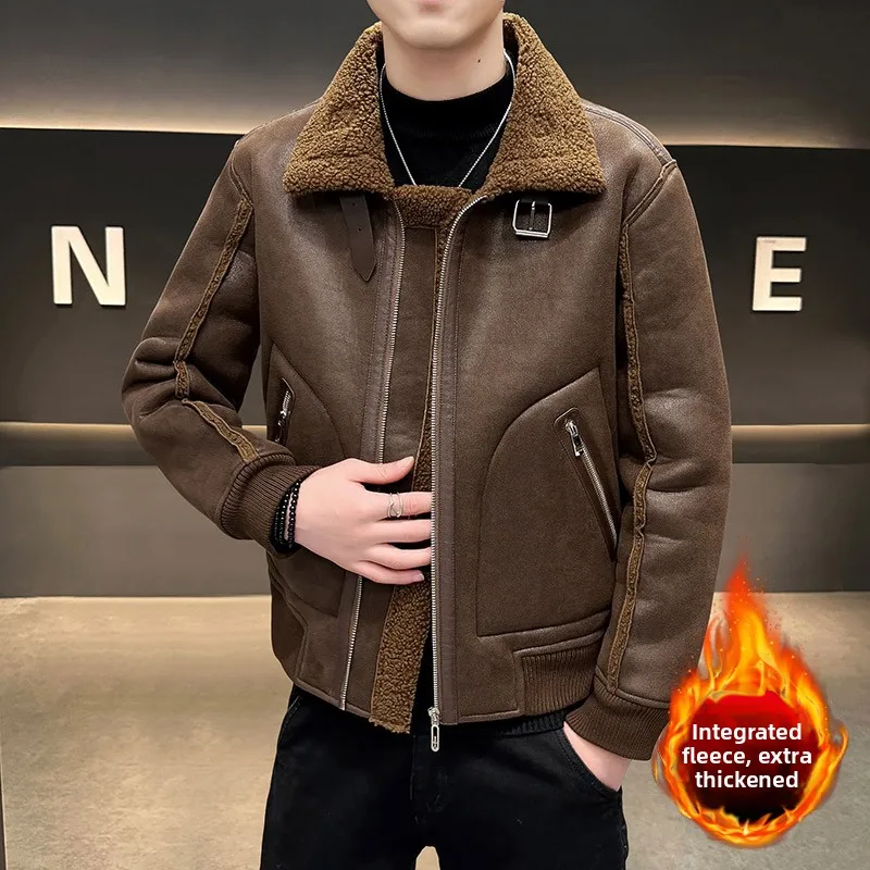 Men's Biker Sle Thiened Jaet Fur Lined Stand Collar Inteated Leather And Fur Casual Autumn Winter Faion Urban Sle
Men's Biker Sle Thiened Jaet Fur Lined Stand Collar Inteated Leather And Fur Casual Autumn Winter Faion Urban Sle