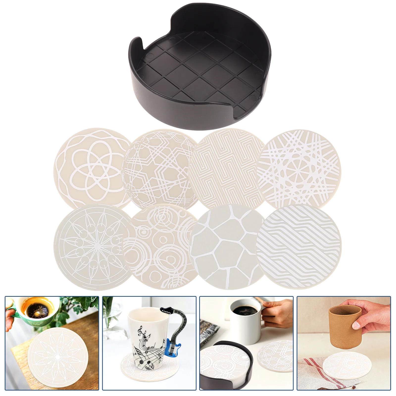 1 set 1 Set Round Cup Mat Silicone Anti-Slip Coasters Printed Pattern Household Decorative Mug Pad Heat Resistant Wear-Proof
1 set 1 Set Round Cup Mat Silicone Anti-Slip Coasters Printed Pattern Household Decorative Mug Pad Heat Resistant Wear-Proof
