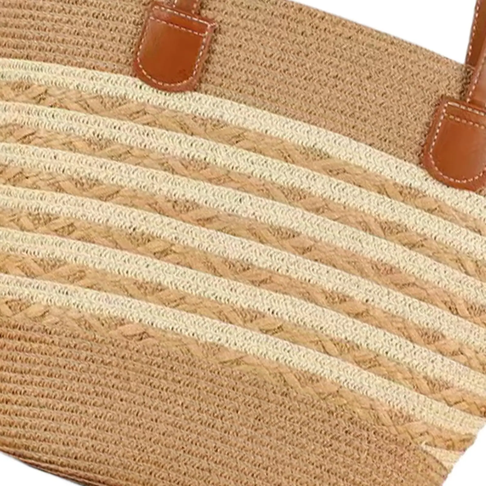 Large Boho Straw Tote Bag Smooth Zipper Shoulder Handbag For Travel Vacation Beach Shopping Office, Summer Bag for Women 6 Sb8aef4e34bfe4e2b919374a53c1ed04fC