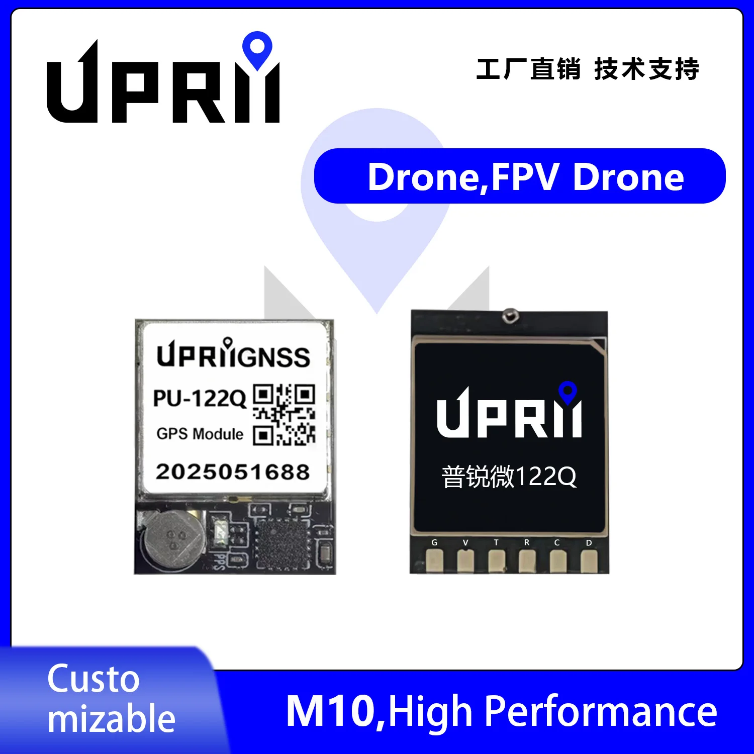 PU-122Q M10GNSS GPS Module with Compass, Compatible with INAV Betaflight Ardupilot, Support GPS Galileo GLONASS BeiDou QZSS SBAS
PU-122Q M10GNSS GPS Module with Compass, Compatible with INAV Betaflight Ardupilot, Support GPS Galileo GLONASS BeiDou QZSS SBAS