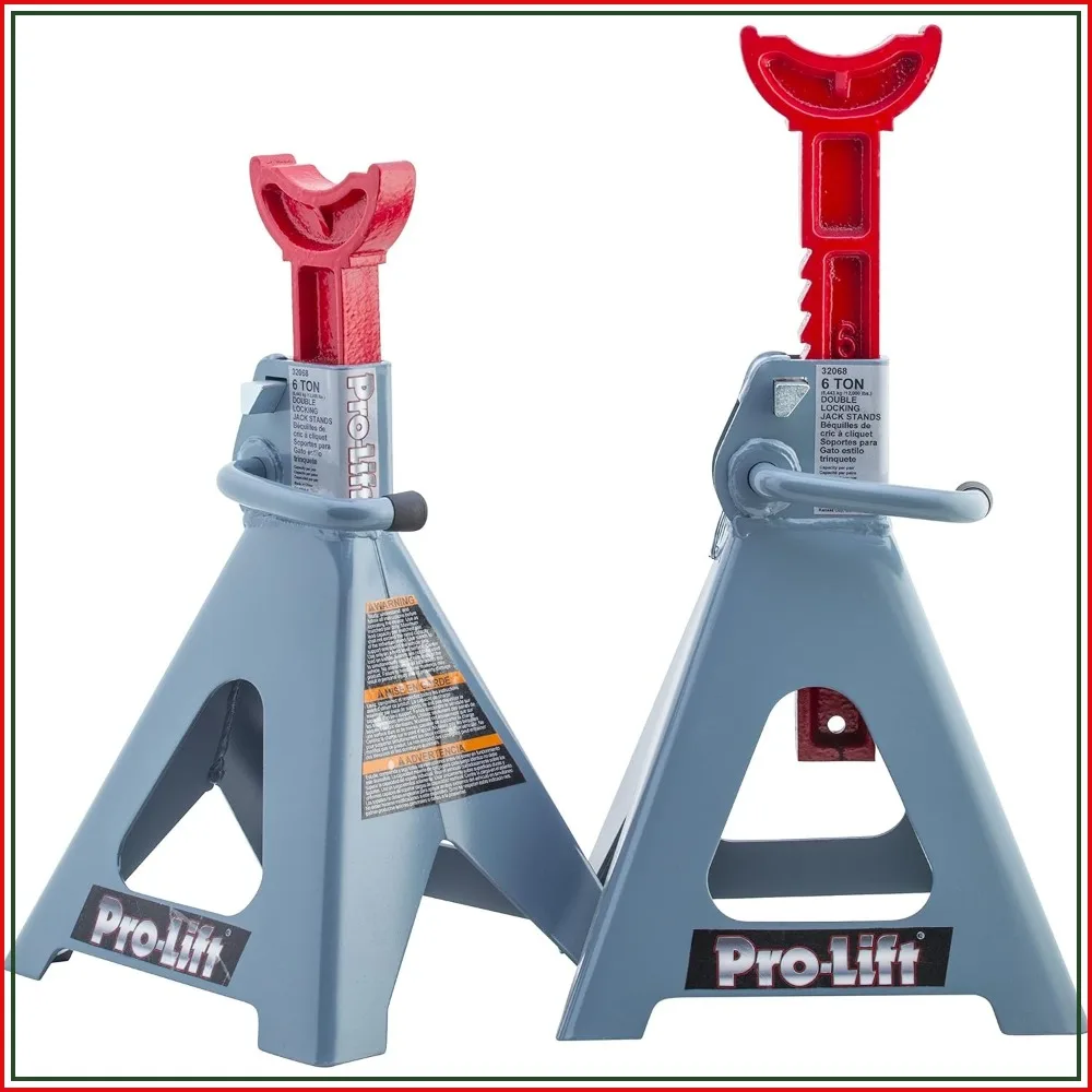 Pro-Lift Heavy Duty 6 Ton Jack Stands Pair - Double Locking Pins - Handle Lock & Mobility Pin for Auto Repair
Pro-Lift Heavy Duty 6 Ton Jack Stands Pair - Double Locking Pins - Handle Lock & Mobility Pin for Auto Repair