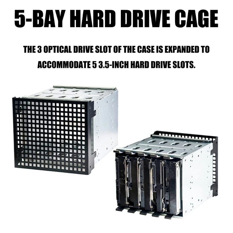 3 To 5 Bay 3.5Inch Hard Drive Mounting Bracket Shockproof 3.5 HDD Disk Box Tray Adapter For PC Servers Storage Expansion
3 To 5 Bay 3.5Inch Hard Drive Mounting Bracket Shockproof 3.5 HDD Disk Box Tray Adapter For PC Servers Storage Expansion