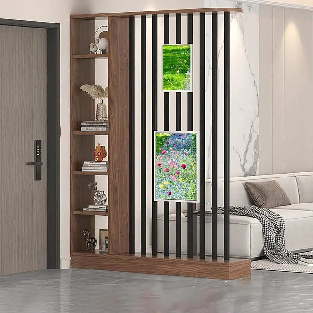 Современный деревянный экран для конфиденциальности, отдельно стоящий с листом, темный орех и черный, 47,2x9,4x78,7 дюйма для декора домашнего офиса
Современный деревянный экран для конфиденциальности, отдельно стоящий с листом, темный орех и черный, 47,2x9,4x78,7 дюйма для декора домашнего офиса