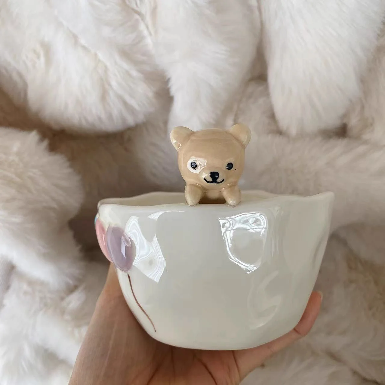 Cartoon Balloon Bear Coffee Mug Oat Cup Ceramic Mug With Handle Breakfast Milk Cups
Cartoon Balloon Bear Coffee Mug Oat Cup Ceramic Mug With Handle Breakfast Milk Cups