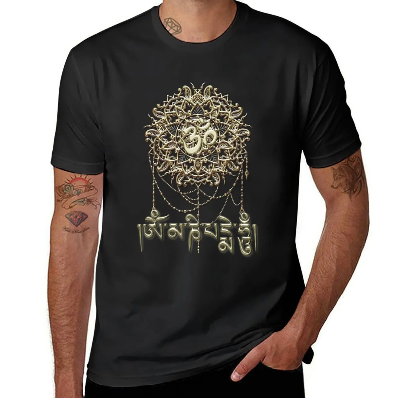 Golden Om mani padme hum with mandala T-Shirt cute clothes quick drying black t shirts for men
Golden Om mani padme hum with mandala T-Shirt cute clothes quick drying black t shirts for men