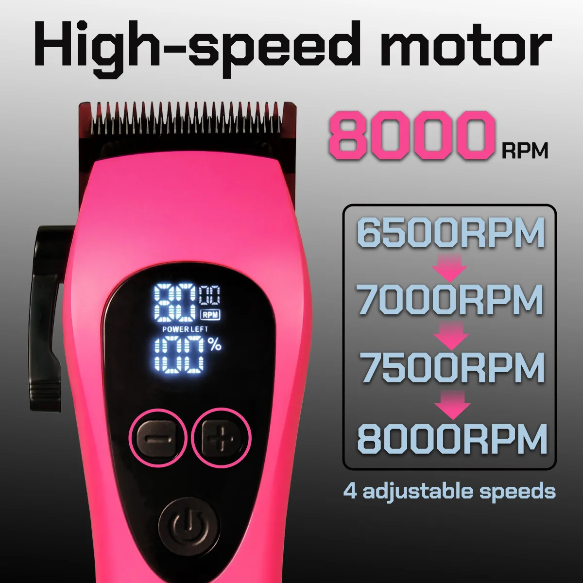 BRDCLIP 4EM 8000 об/мин 4-скоростной мотор Профессиональная высокоскоростная машинка для стрижки волос DLC с фиксированным лезвием Салонный градиентный триммер для удаления волос
BRDCLIP 4EM 8000 об/мин 4-скоростной мотор Профессиональная высокоскоростная машинка для стрижки волос DLC с фиксированным лезвием Салонный градиентный триммер для удаления волос