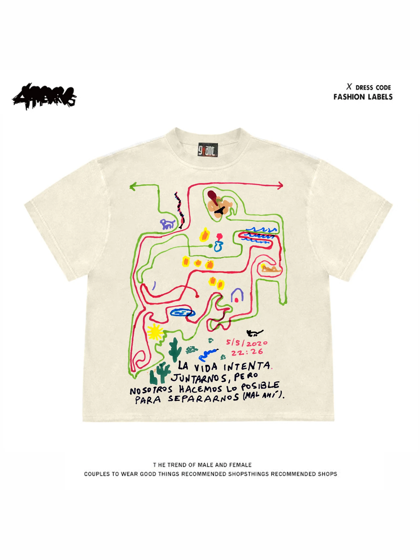 4Hearts Heavyweight Pure Cotton ort Sve T-irt Maze American Sle A-Line Sve for Men And Women Casual Wear
4Hearts Heavyweight Pure Cotton ort Sve T-irt Maze American Sle A-Line Sve for Men And Women Casual Wear