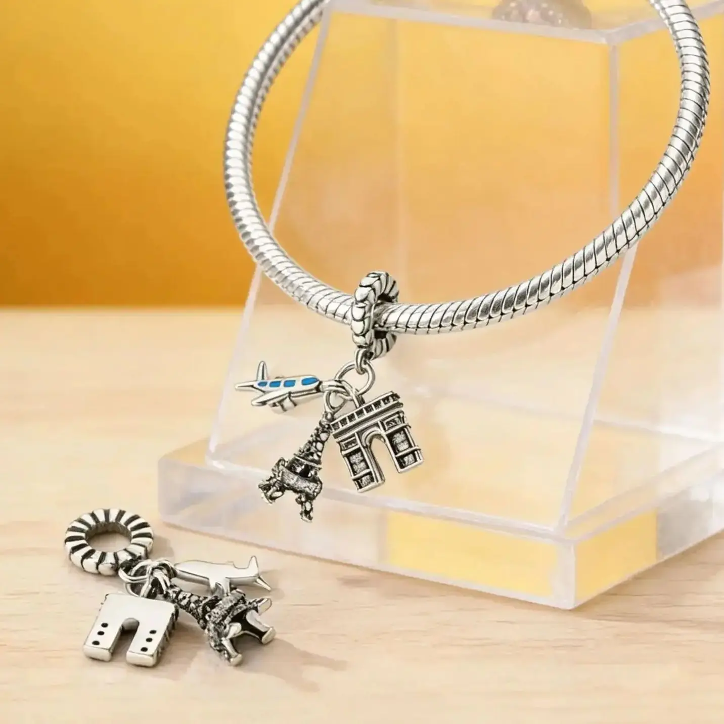 Travel 925 Sterling Silver Dangle Charm Triumphal Arch Aircraft Tower Pendant Fit Bracelet Diy For Woman Fine Jewelry
Travel 925 Sterling Silver Dangle Charm Triumphal Arch Aircraft Tower Pendant Fit Bracelet Diy For Woman Fine Jewelry