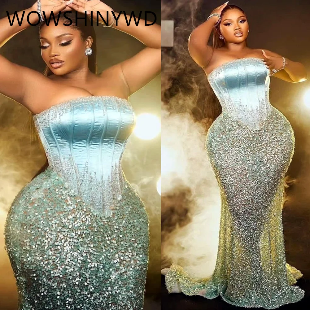 2024 Aso Ebi Sky Blue Mermaid Prom Dresses Sequined Beaded Evening Formal Party Second Engagement Birthday Gowns Dresses ZJ1568
2024 Aso Ebi Sky Blue Mermaid Prom Dresses Sequined Beaded Evening Formal Party Second Engagement Birthday Gowns Dresses ZJ1568
