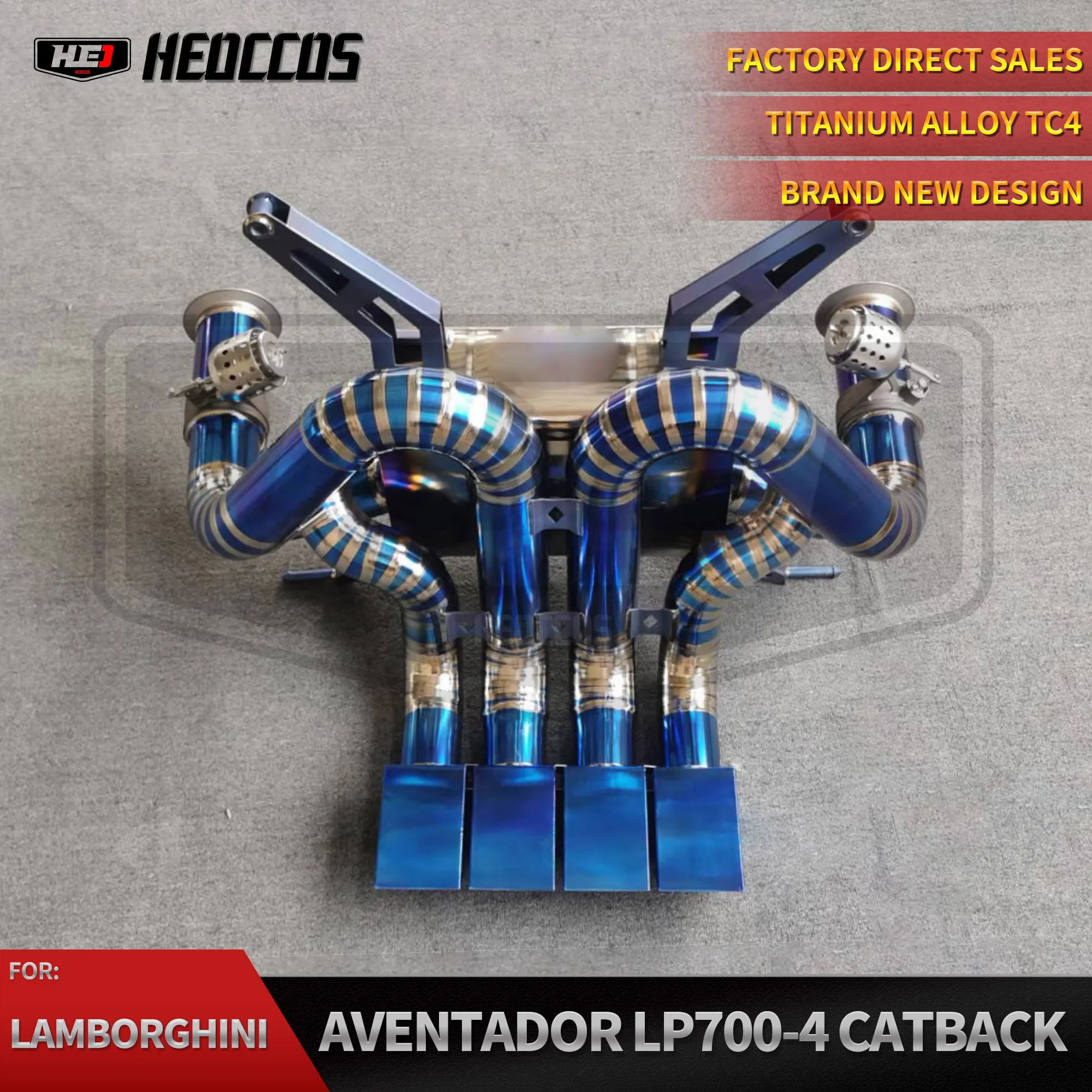 HEO Performance For Lamborghini Aventador LP700-4 Valvetronic Titanium Exhaust System Catback
HEO Performance For Lamborghini Aventador LP700-4 Valvetronic Titanium Exhaust System Catback