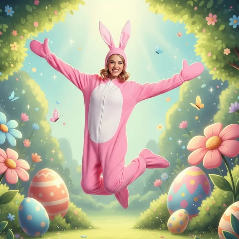 Pink Rabbit Adult Animal Costume Easter Halloween Party Stage Props Outfit
Pink Rabbit Adult Animal Costume Easter Halloween Party Stage Props Outfit