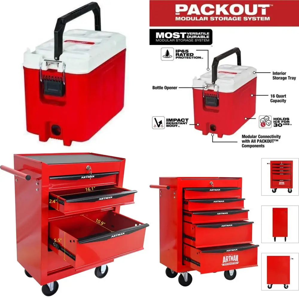 Compact 16 Quart Cooler for Tool Storage and Organization with Packout System
Compact 16 Quart Cooler for Tool Storage and Organization with Packout System