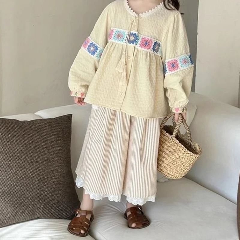 Кукольная рубашка в лесном стиле для девочек, весенний новый топ в стиле принцессы для малышей, детский стильный кружевной модный комплект
Кукольная рубашка в лесном стиле для девочек, весенний новый топ в стиле принцессы для малышей, детский стильный кружевной модный комплект