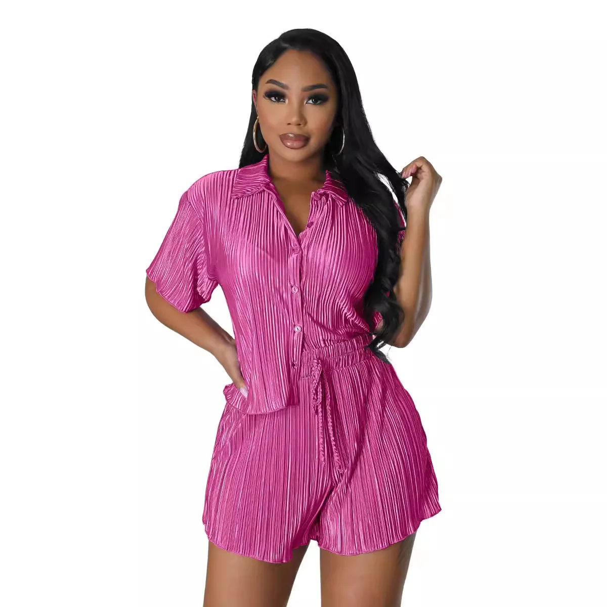 Summer Elegant African Clothes for Women Dashiki African Half Sleeve Polyester Top Short Pant 2 Piece Matching Sets Outfits 2025
Summer Elegant African Clothes for Women Dashiki African Half Sleeve Polyester Top Short Pant 2 Piece Matching Sets Outfits 2025