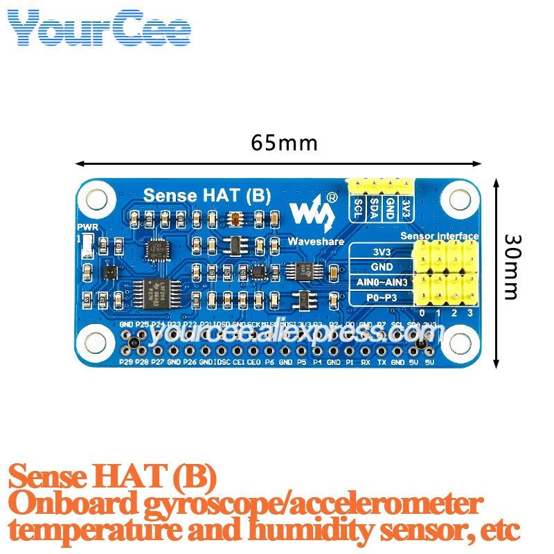 Sense HAT (B) АЦП Встроенный гироскоп Акселерометр Модуль датчика температуры Плата расширения экрана для RPI Raspberry Pi 4B
Sense HAT (B) АЦП Встроенный гироскоп Акселерометр Модуль датчика температуры Плата расширения экрана для RPI Raspberry Pi 4B