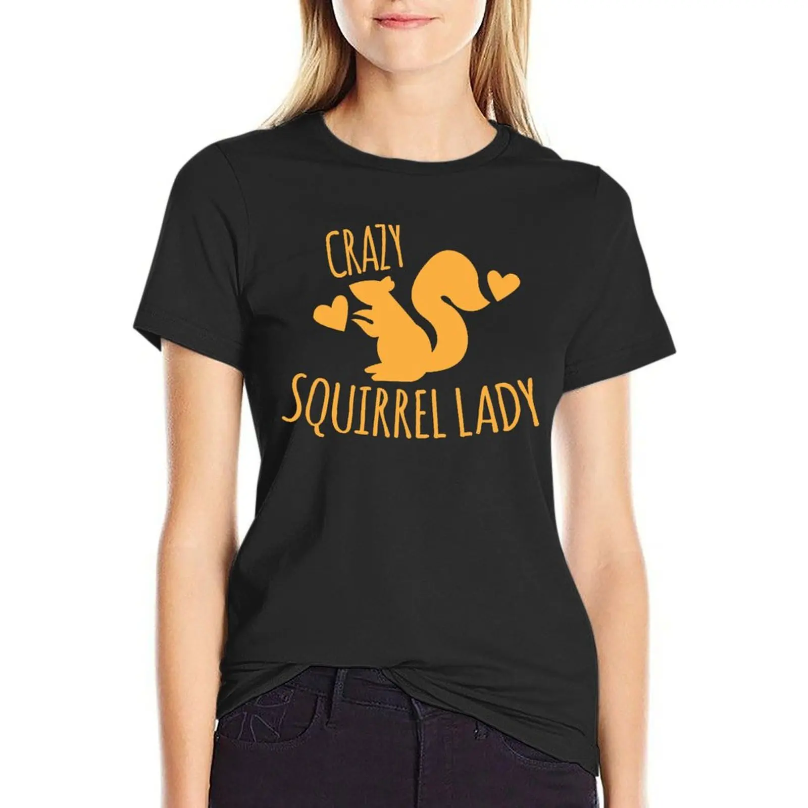 Crazy Squirrel lady T-Shirt anime clothes Female clothing cute tops graphics black t-shirts for Women
Crazy Squirrel lady T-Shirt anime clothes Female clothing cute tops graphics black t-shirts for Women