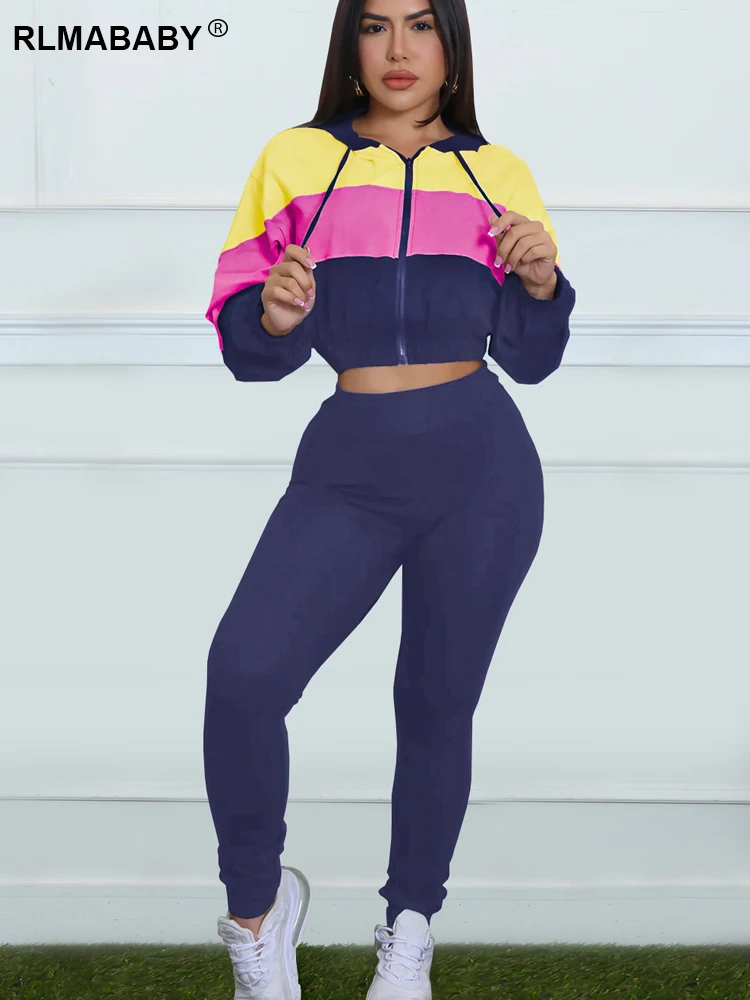 RLMABABY Hooded Sweatshirt High Waist Pencial Matching Sets Women Long Sleeve Short Top Skinny Trousers Casual Sport 2 Piece Set
RLMABABY Hooded Sweatshirt High Waist Pencial Matching Sets Women Long Sleeve Short Top Skinny Trousers Casual Sport 2 Piece Set