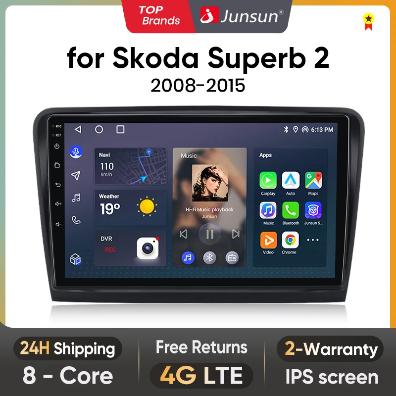 Junsun V1 AI Voice Wireless CarPlay Android Auto Radio for Skoda Superb 2 2008-2015 4G Car Multimedia GPS 2din autoradio
Junsun V1 AI Voice Wireless CarPlay Android Auto Radio for Skoda Superb 2 2008-2015 4G Car Multimedia GPS 2din autoradio