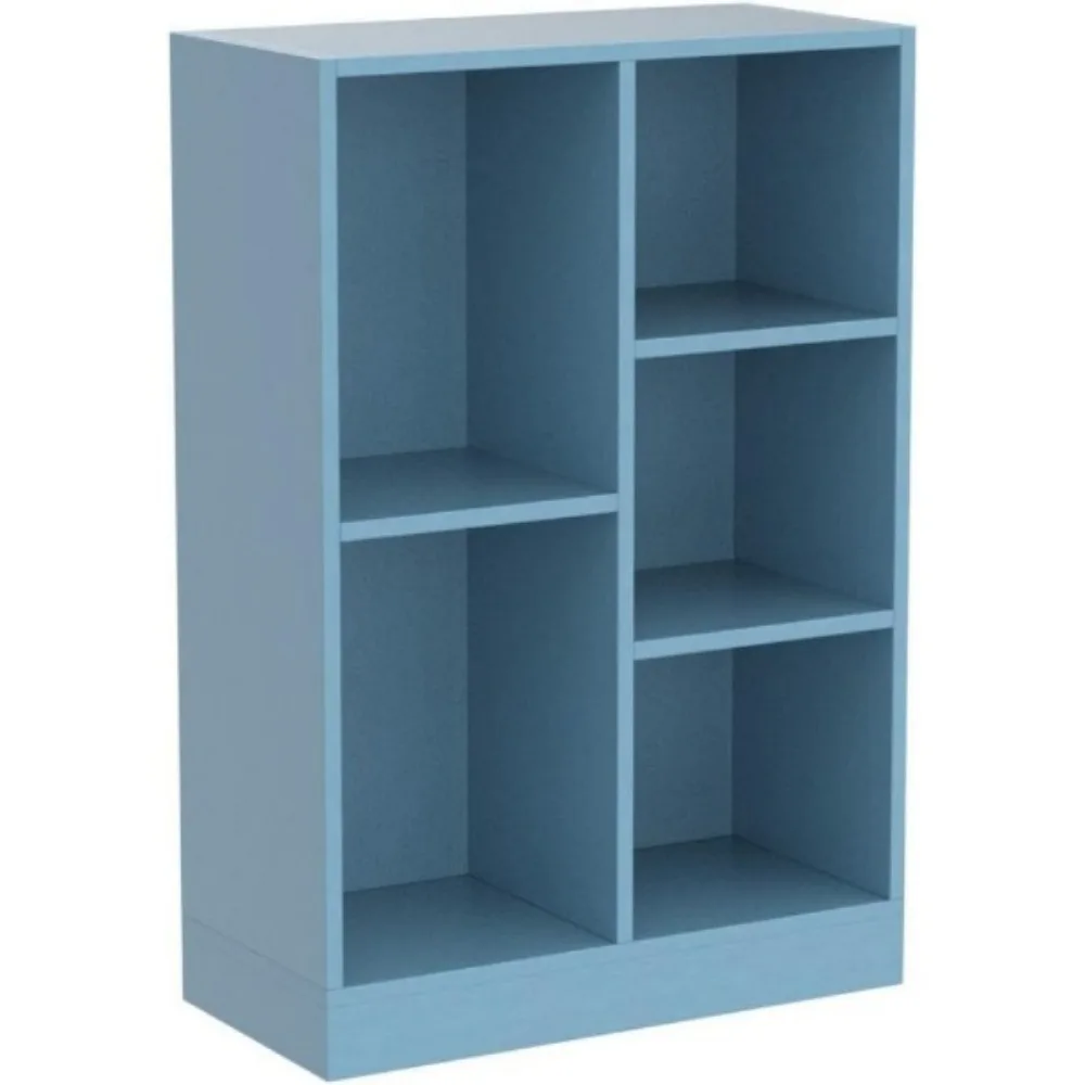 Wooden 3-Tier Floor Standing Display Cabinet Organizer with Base, 5 Cubes Short Horizontal Bookshelf in Bright Blue
Wooden 3-Tier Floor Standing Display Cabinet Organizer with Base, 5 Cubes Short Horizontal Bookshelf in Bright Blue