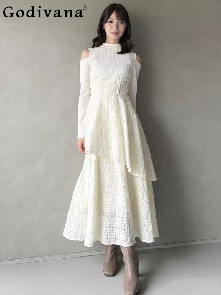 2026 Spring and Autumn New Elegant Women's Off-Shoulder Patchwork Dress Suitable for Daily Commuting Versatile Gentle Long Dress
2026 Spring and Autumn New Elegant Women's Off-Shoulder Patchwork Dress Suitable for Daily Commuting Versatile Gentle Long Dress