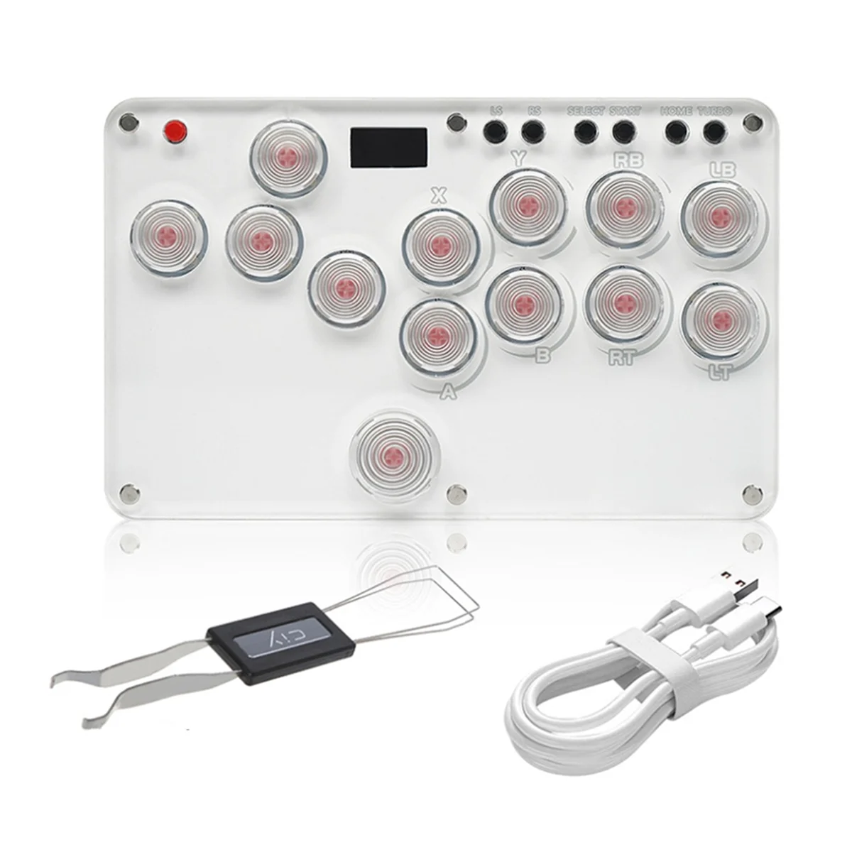 Hitbox Fighting Stick Arcade Keyboard Controller Handle Arcade Joystick Fighting Rocker For PS5/PS4/ Switch PC-A74Z