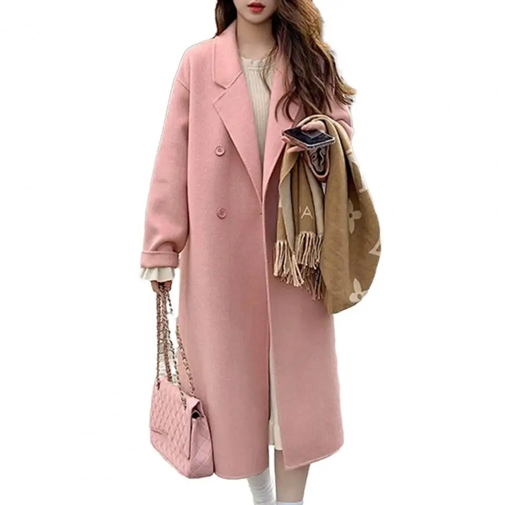 Women's Coat Double-Breasted Lapel Warm Mid-Length Double Pockets Winter outerwears куртка женская
Women's Coat Double-Breasted Lapel Warm Mid-Length Double Pockets Winter outerwears куртка женская
