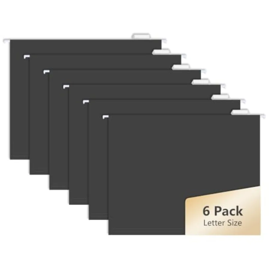 6pcs Hanging File Folders, Letter Size with 1/5 Adjustable Cut Tabs, Black, Decorative, Office Home Drawer, Desk and Cabinet Us
6pcs Hanging File Folders, Letter Size with 1/5 Adjustable Cut Tabs, Black, Decorative, Office Home Drawer, Desk and Cabinet Us